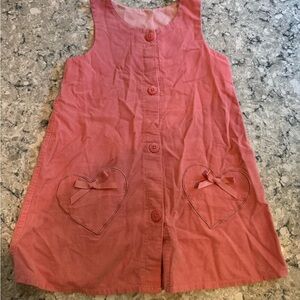 Good Lad Coral Kids Dress with Heart Pockets Corduroy Girls 5Y Jumper